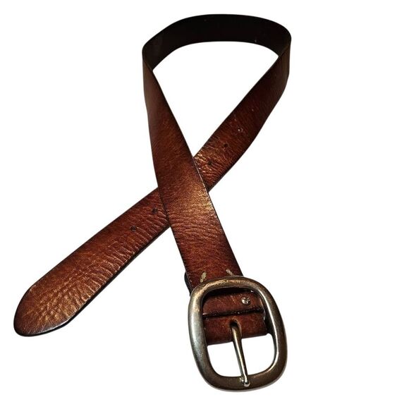 Vintage Brown Leather Men's Belt 31- 37" - Picture 1 of 3